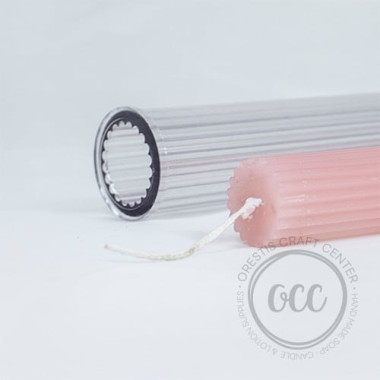 Stripped cylinder for church candle