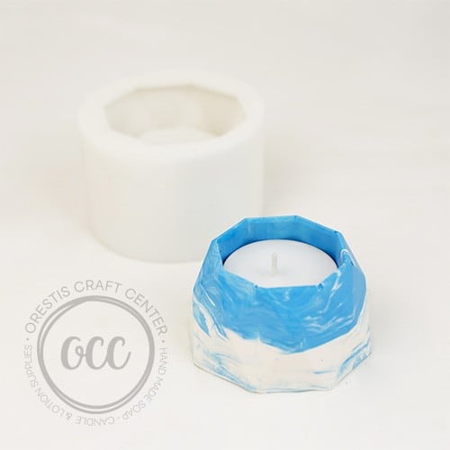 Octagonal tea light candle base