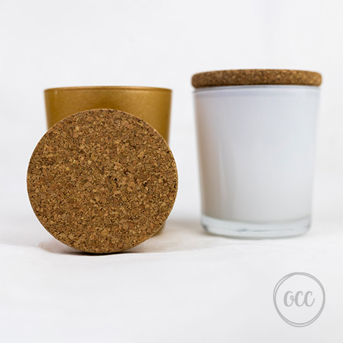 Cork cap for candle jars