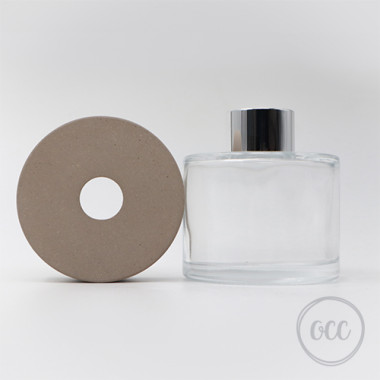 Round glass reed diffuser with cement cap 2