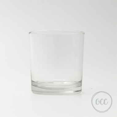 Clear candle glasses