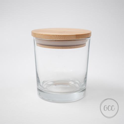 Bamboo & silicone cap for candle jars