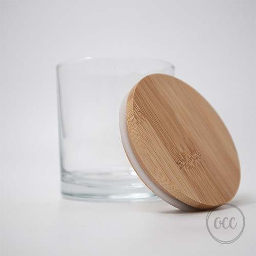 Bamboo & silicone cap for candle jars