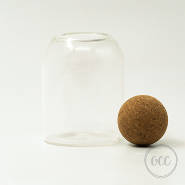 Glass container with round felt lid 2