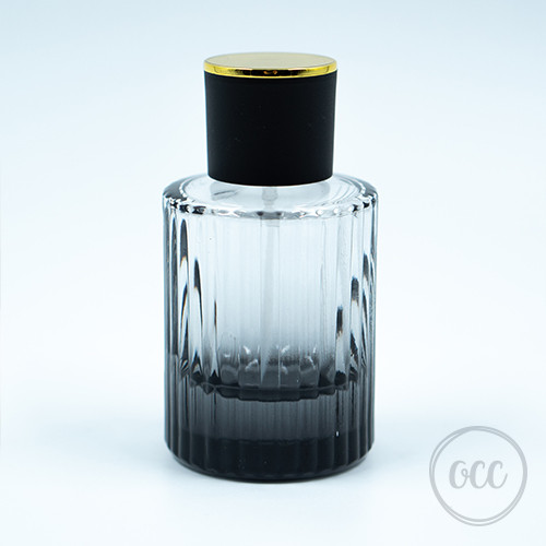Glass perfume bottle with golden detail 50 ml